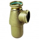 Wirquin - Siphon &eacute;vier laiton brut r&eacute;glable