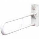 Akw - Barre appui double relevable wc blanc 