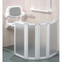 Akw - Pare douche portable 4 panneaux 40x22.5x22.5x40 cm
